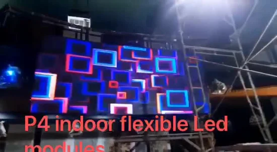 Pantalla LED flexible curvada para interiores Cutomized P1.8 P2 P2.5 P3 P4 para uso en columnas cilíndricas